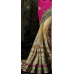 Enthralling Beige Colored Embroidered Jacquard Net Saree